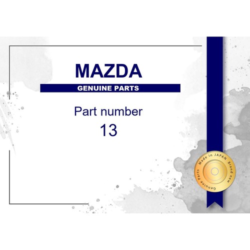 Genuine mazda mat front - genuine,