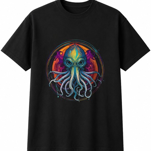 Giant squid sea ocean mens - sea,