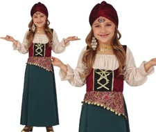 Childs Girls Fortune Teller Fancy Dress Costume Kids Medium Outfit New fg