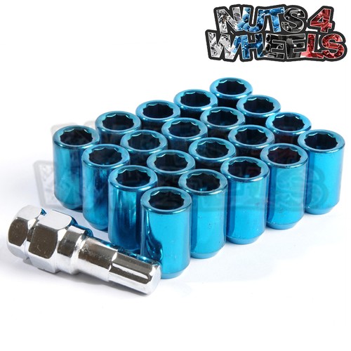 Blue tuner wheel nuts 20 - nuts,