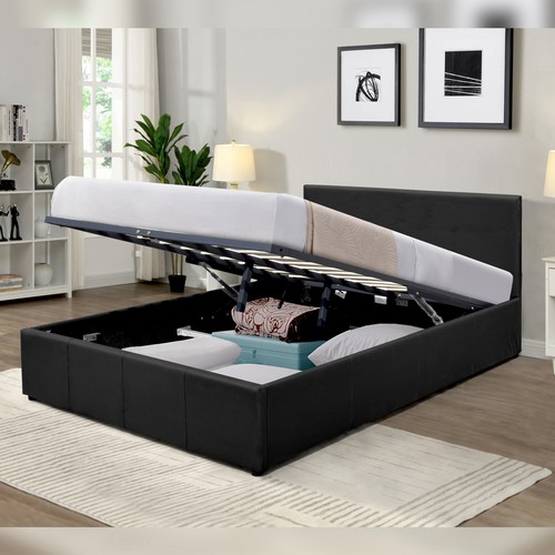 Storage ottoman bed faux - ottoman,