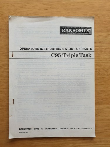 Ransomes c95 triple task - ransomes,