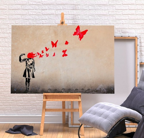 Banksy butterfly brains deep - butterfly,