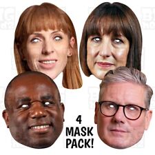 Keir Starmer / Rachel Reeves / A Rayner / D Lammy x4 Card Face Mask Labour Party