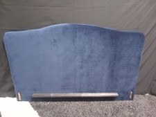 Loaf  Luna Kingsize Bed in Pen Nib blue Clever velvet with removable  Legs 