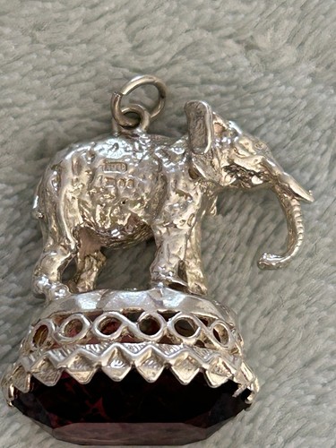 Silver hallmarked elephant - silver, hallmarked)