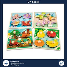 Engaging Wooden Animal Peg