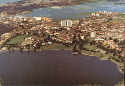 Vintage poole harbour aerial - harbour,