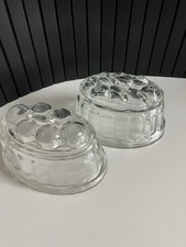 Vintage pressed glass jelly - 2x,