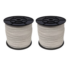 ELECTRIC FENCE TAPE - 2 x 20mm White Rolls 400m In Total Poly Fencing Horse
