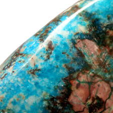 Green Dioptase Crystals in Matrix Polished Large Pebble Stone D R Congo 8cm 73g