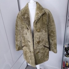 Morlands Curlam Real Sheepskin Coat Ladies Green Size 34 S/M