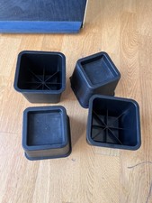 4Pcs 4" Heavy Duty Bed Chair Risers Feet Leg Lift Furniture 