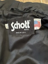 SCHOTT  Coat Size L  Black Made In USA