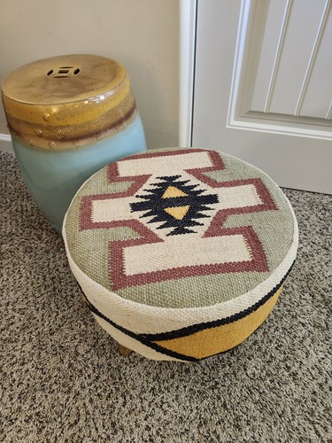 Kilim handmade footstool - handmade,