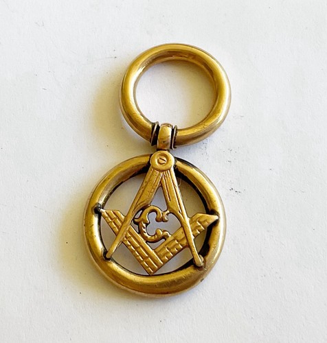 Antique 10k masonic fob drop - masonic, fob/drop