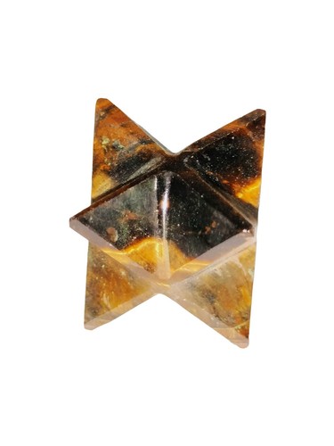 Gold tiger eye merkaba - eye, golden