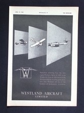Original 1944 Advert Westland