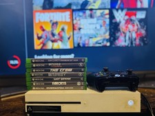 Microsoft Xbox One S 500GB White Home Console with Controller and 3 Games