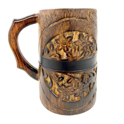 Handmade wooden beer mug - beer, –
