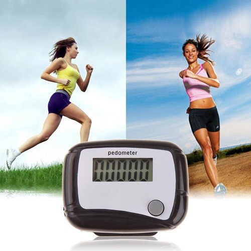 Lcd clip pedometer step - lcd, on