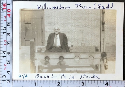 Williamsburg prison man - man, stocks