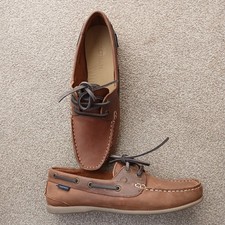 BRAND NEW CHATHAM "PENANG" LADIES LEATHER DARK TAN DECK SHOES UK 6/EU 39