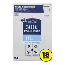 WinCup Foam Drink Cups, White