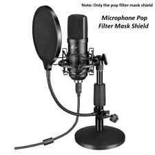 Microphone Pop Filter Swivel With Double Layer Sound Shield Guard Wind UK