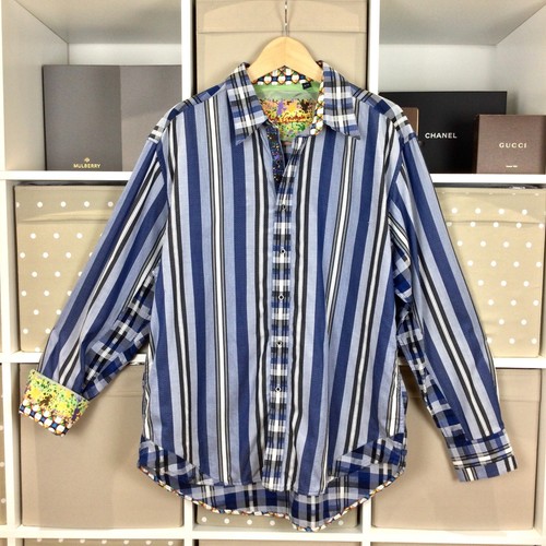 Robert graham shirt blue - robert,