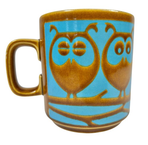 Vintage 1974 hornsea owl mug - 1974,