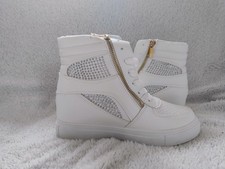 Ladies White Hidden Wedge By Converse Size 4