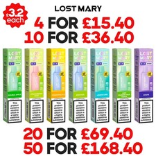 Lost Mary BM600 Refills Prefilled Pods | 20mg | Nic Salt | E-Cig | All Flavours