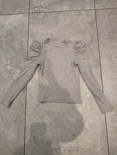 Ladies Beige Pearl Puff Sleeve