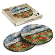 2 x Boxed Round Coasters -