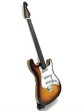 Miniature Fender Standard  Stratocaster Guitar - Sunburst (ornamental)