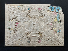 Victorian paper lace Birthday greeting card by Wood & Co