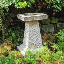 Solid Stone Cast Bird Bath