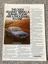 Collectable Vintage Collectable 1981 Magazine Art Advert Picture Subaru GLF Ad 