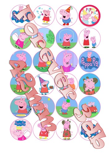 42mm peppa pig edible - 24,