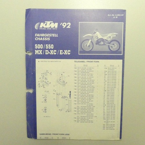 Ktm 500 550 xc spare - d,