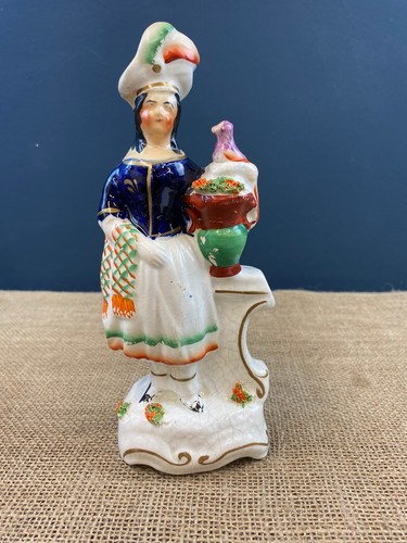 Antique staffordshire lady - antique,
