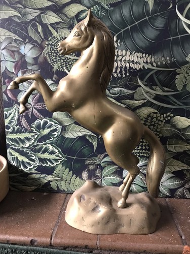Vintage brass effect rearing - brass,