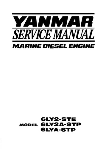 Yanmar 6ly2 ste - 6ly2-ste, 6ly2a-stp