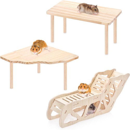 Wooden hamster platform - hamster, ladder
