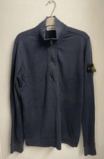 Stone Island Pullover Navy Half Zip Cotton Vintage Lightweight Jumpers Size M