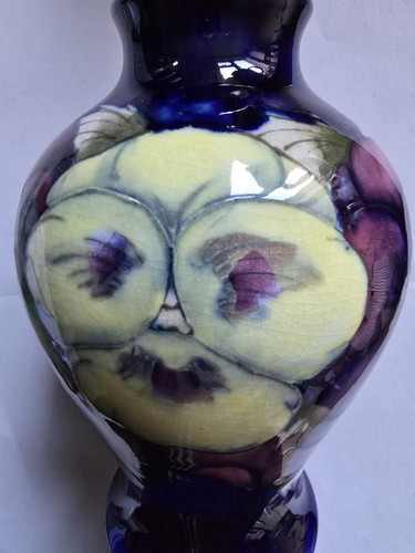 Antique moorcroft pansy vase - moorcroft,