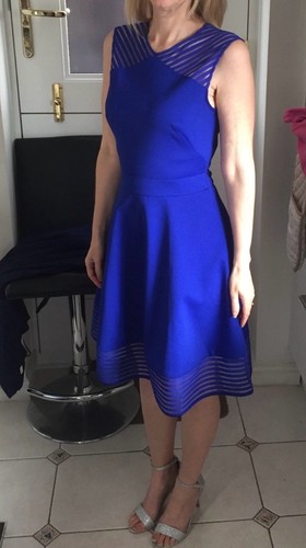Ted baker blue skater dress - blue,
