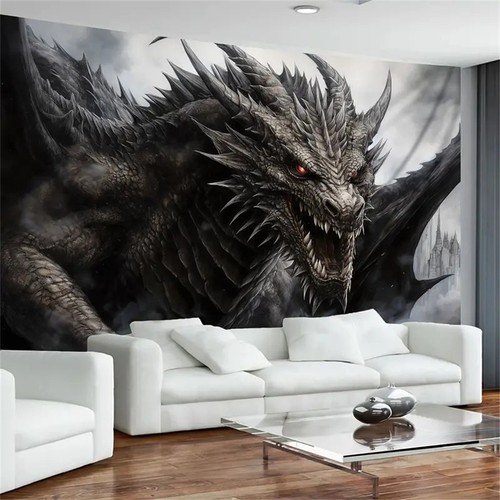 Extra large black dragon - 3d,