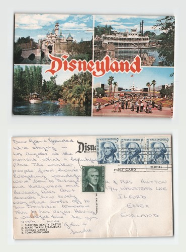 Postcard disneyland - postcard,